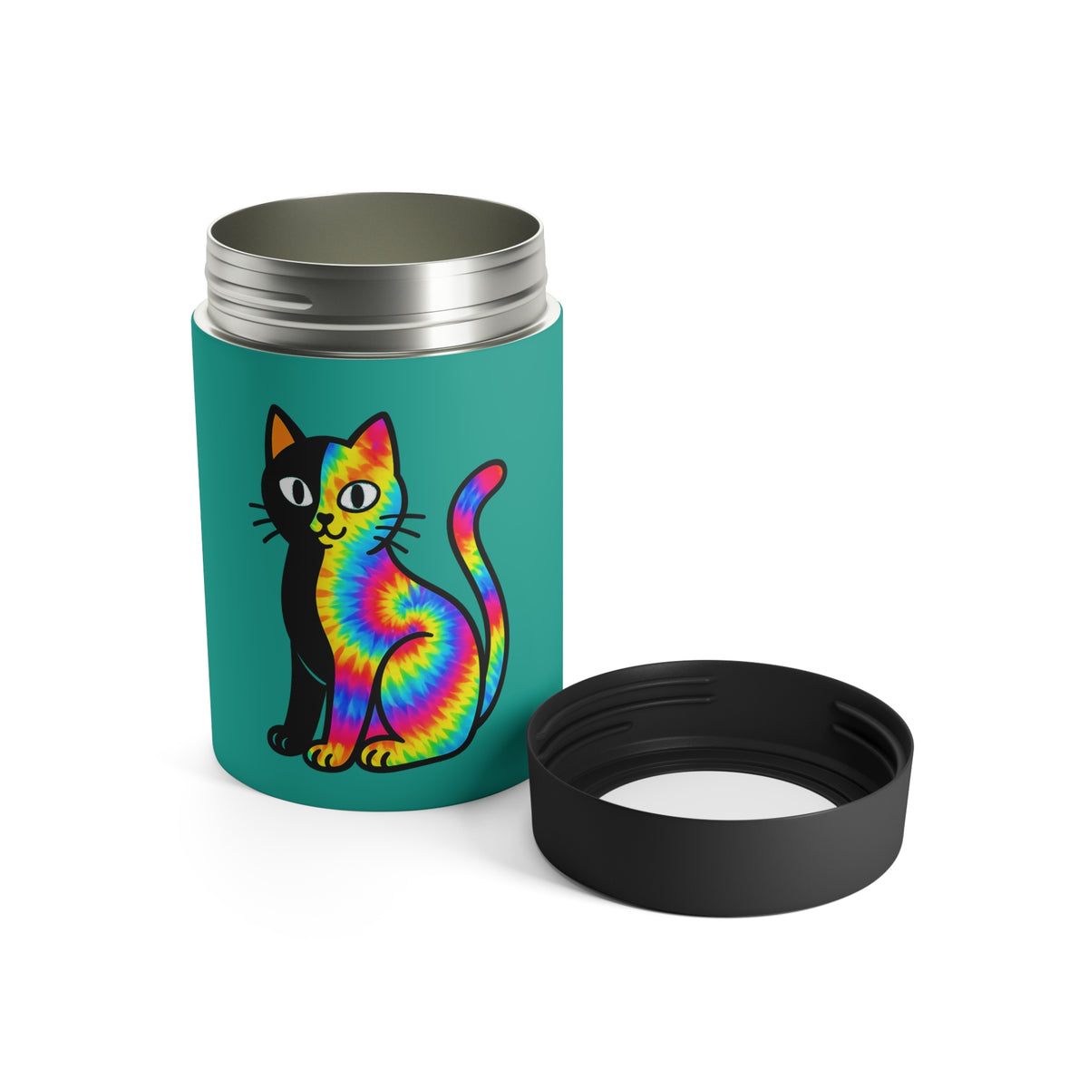 The Black Cat Changing Colors 12 oz Can Holder