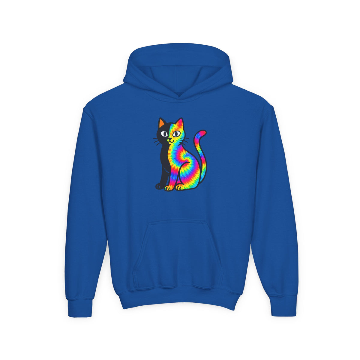 The Black Cat Changing Colors Youth Pullover Hoodie