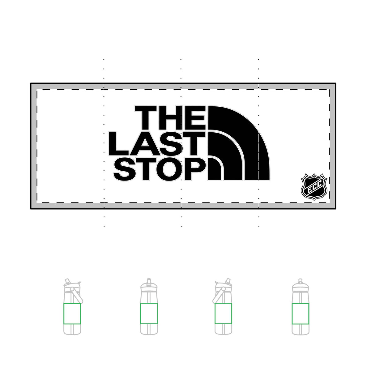 The Last Stop (Black Variant) Camelbak Flip Straw 25oz Bottle