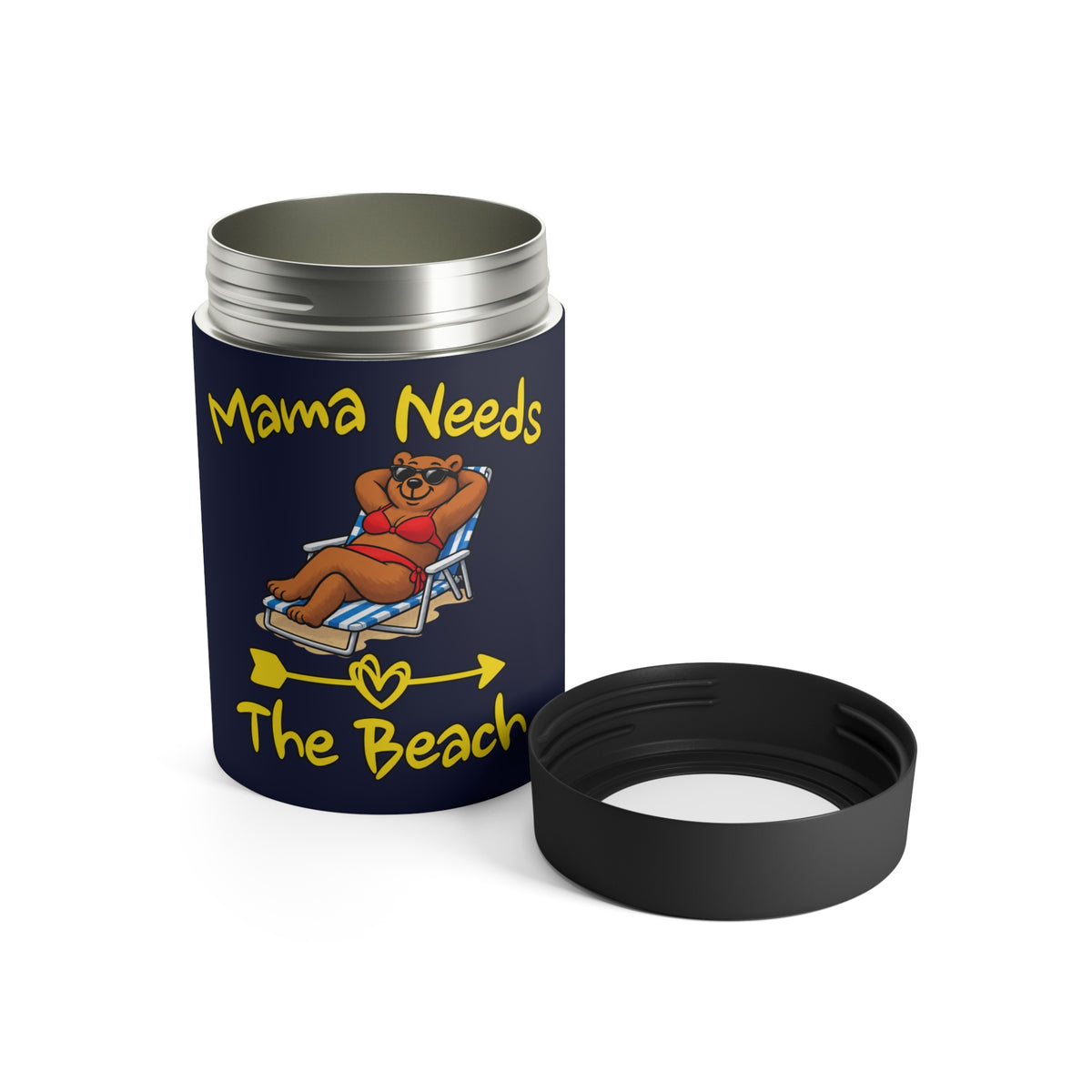 Mama Needs The Beach 12oz Can Holder