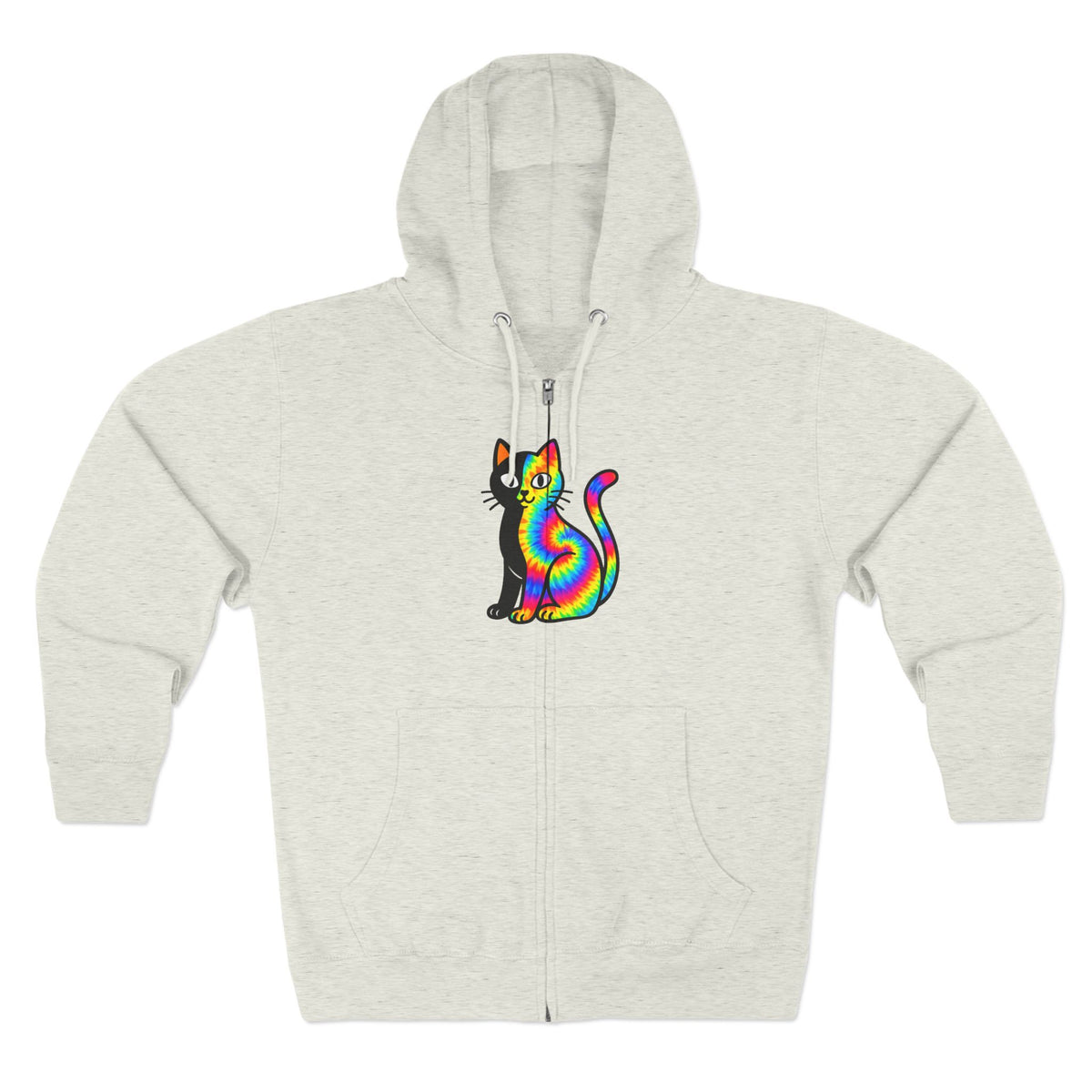 The Black Cat Changing Colors Zip Up Hoodie