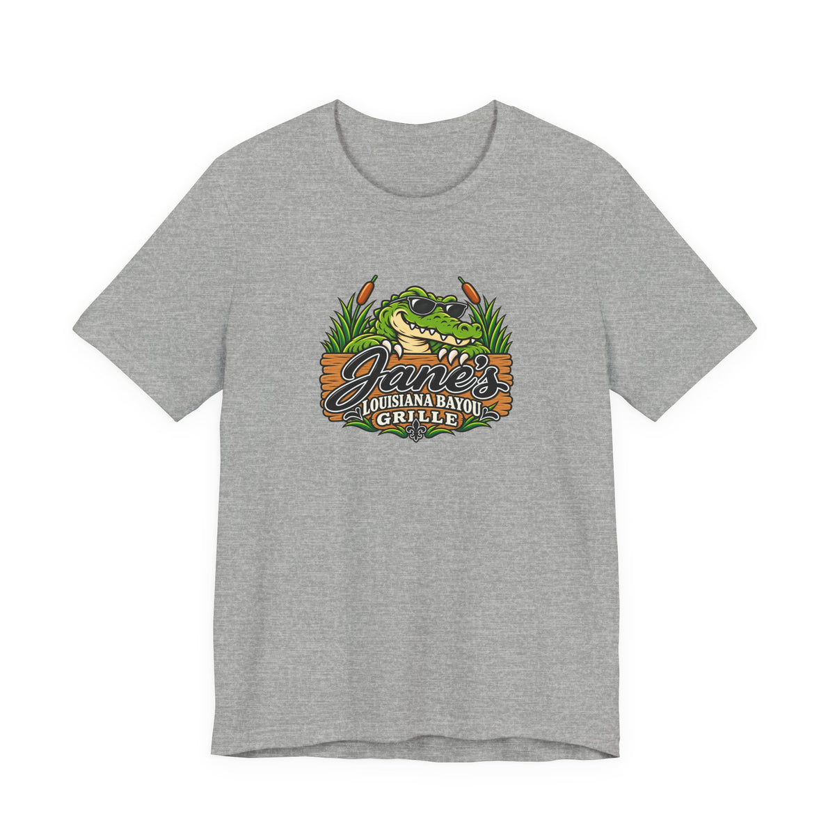Jane's Louisiana Bayou Grille Unisex Short Sleeve T Shirt