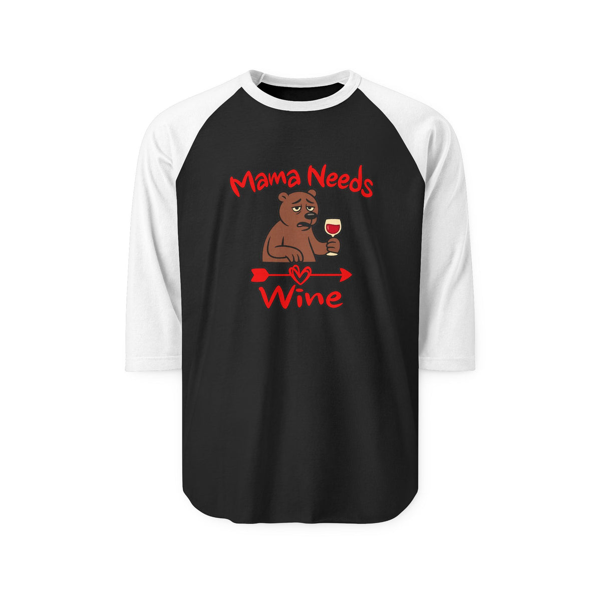 Mama Needs Wine 3/4 Sleeve Jersey