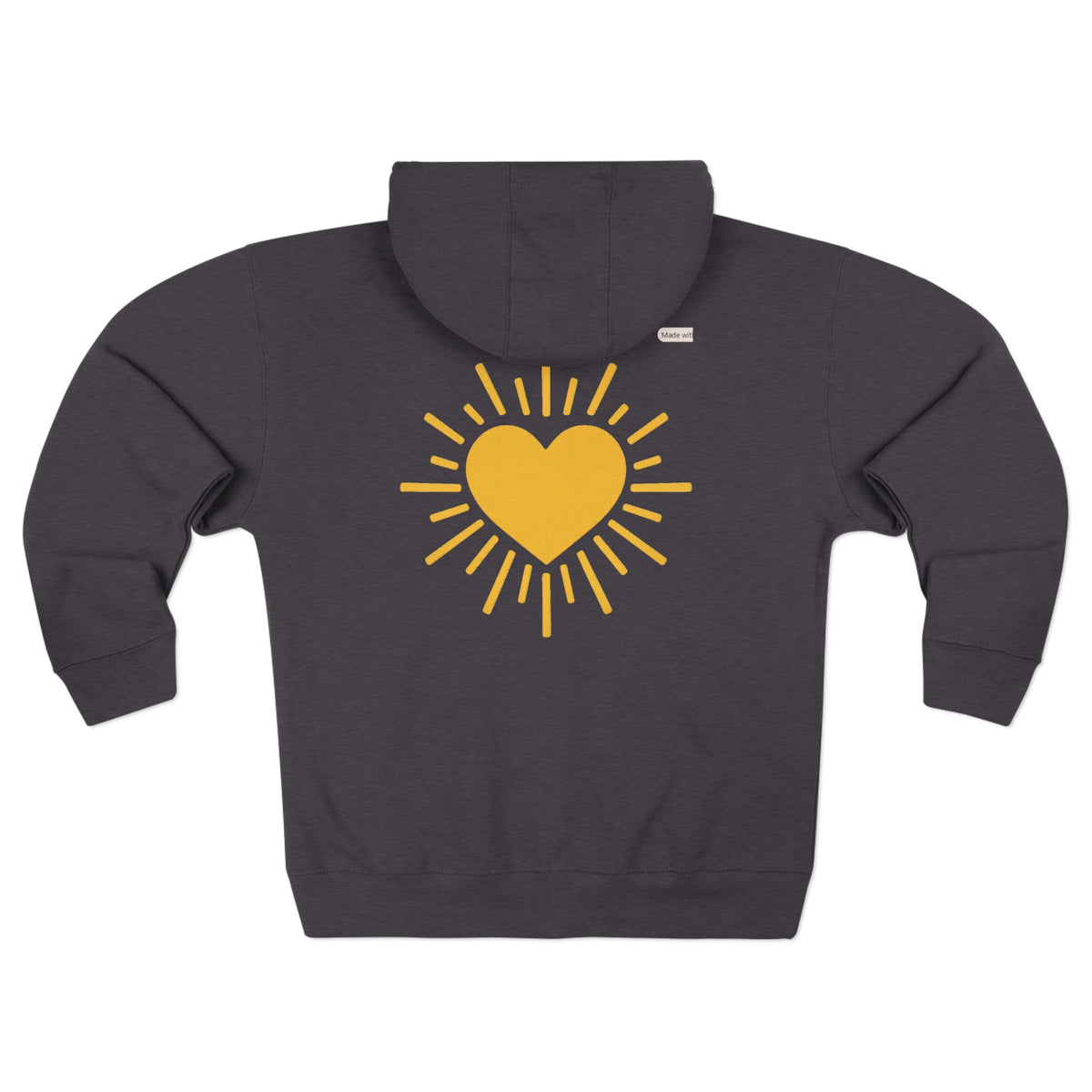 Let Your Love Shine Unisex Zip Hoodie (Design On Back)