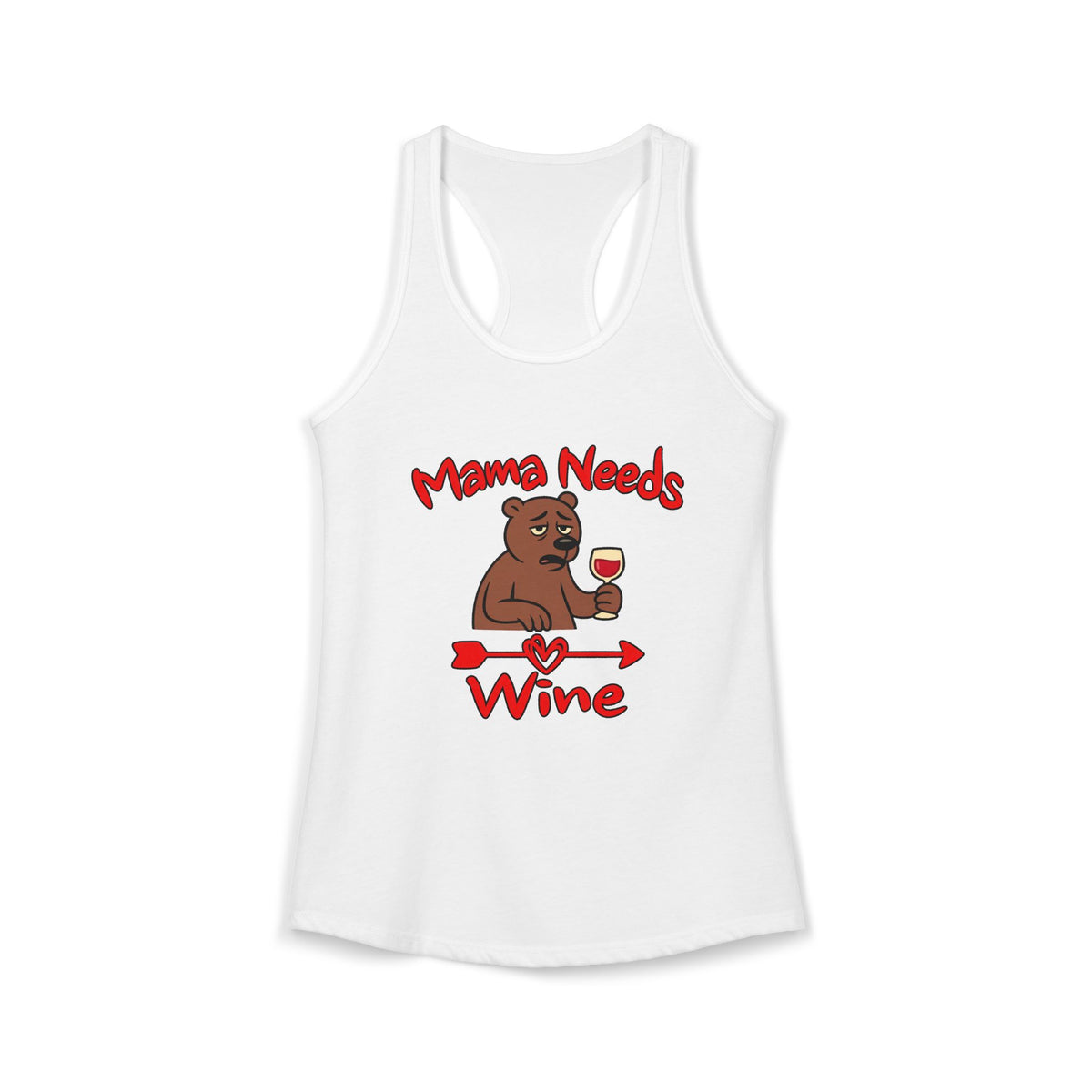Mama Needs Wine Women's Racerback Tank