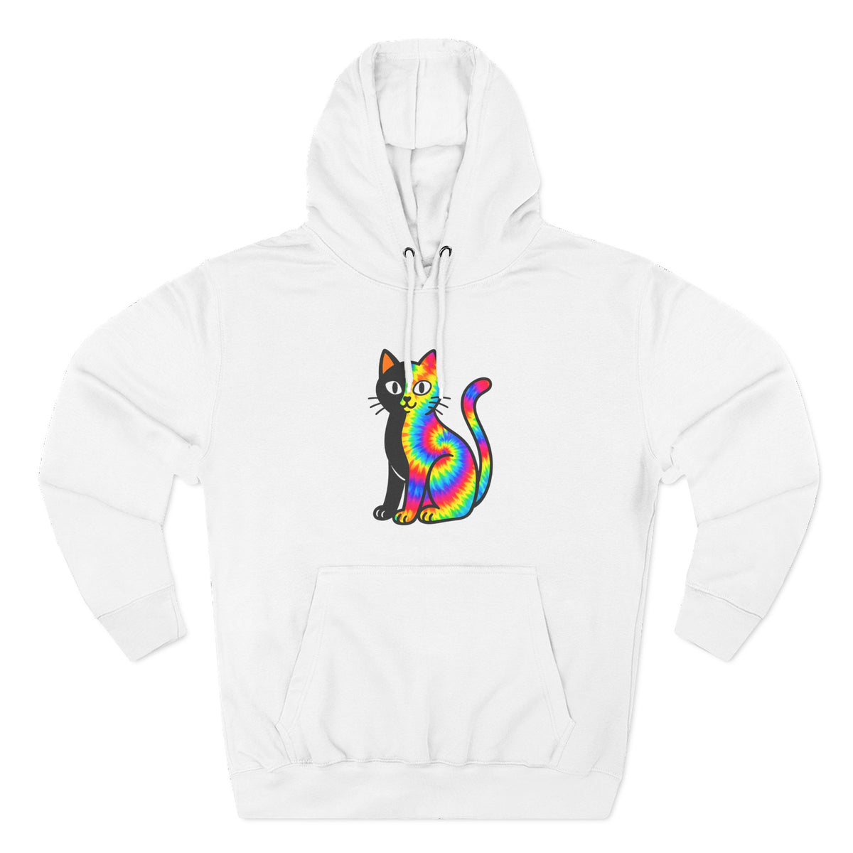 The Black Cat Changing Colors Pullover Hoodie