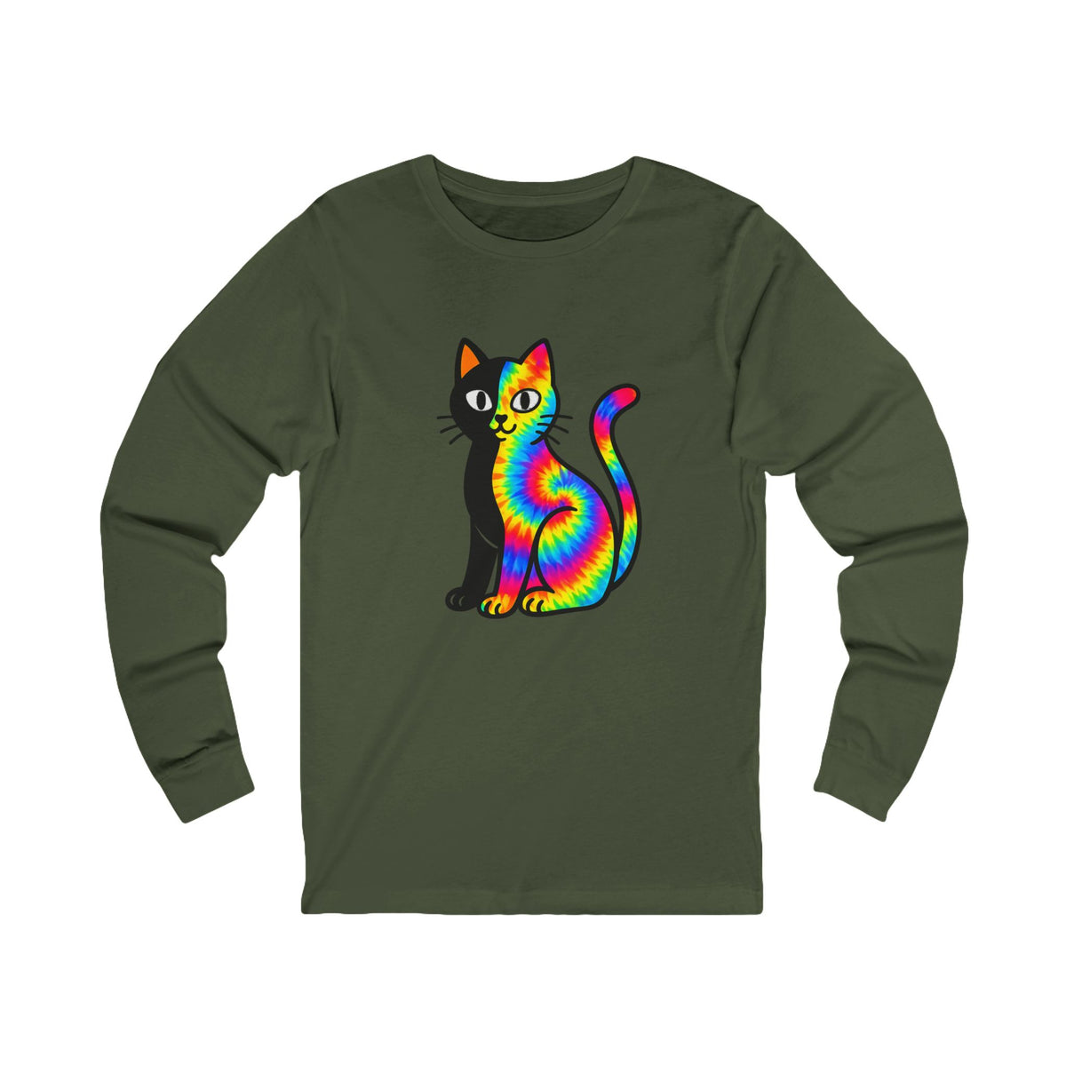 The Black Cat Changing Colors Long Sleeve T Shirt