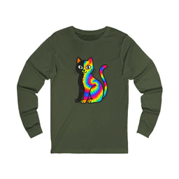 The Black Cat Changing Colors Long Sleeve T Shirt