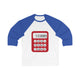 8th Grade Math 3/4 Sleeve Baseball Jersey