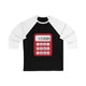 8th Grade Math 3/4 Sleeve Baseball Jersey