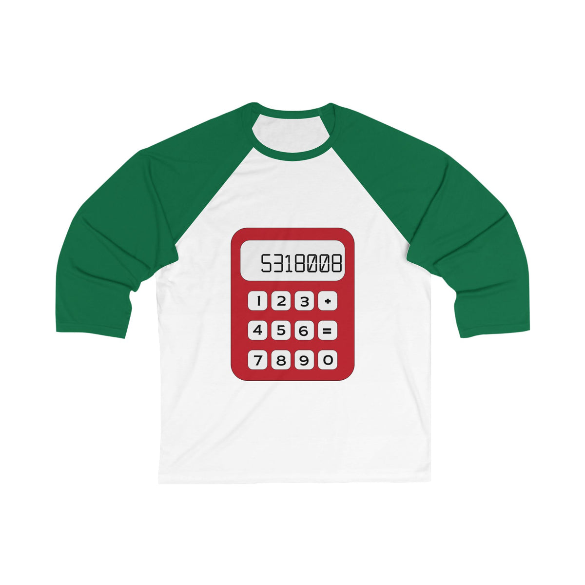 8th Grade Math 3/4 Sleeve Baseball Jersey