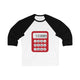 8th Grade Math 3/4 Sleeve Baseball Jersey
