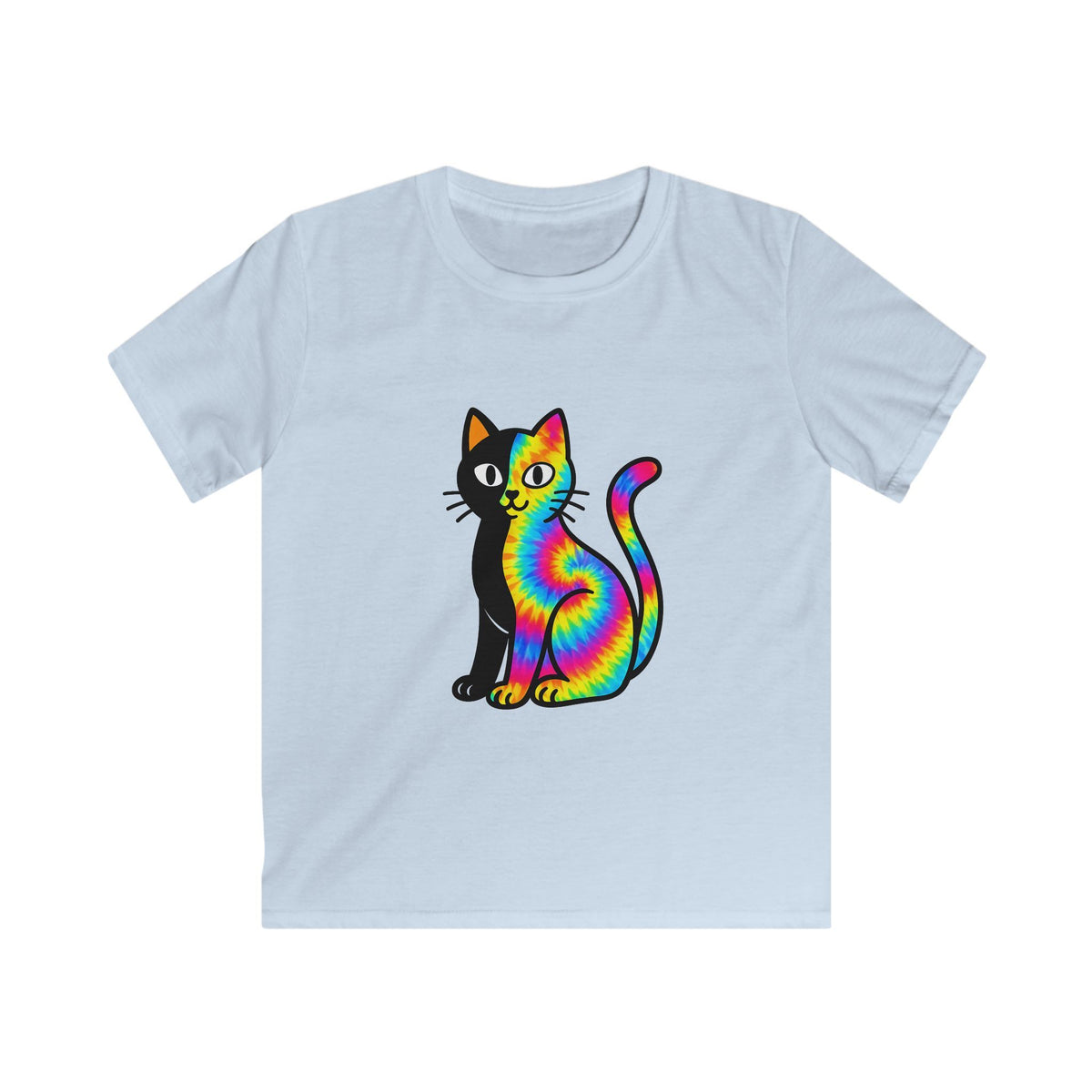 The Black Cat Changing Colors Kids T Shirt