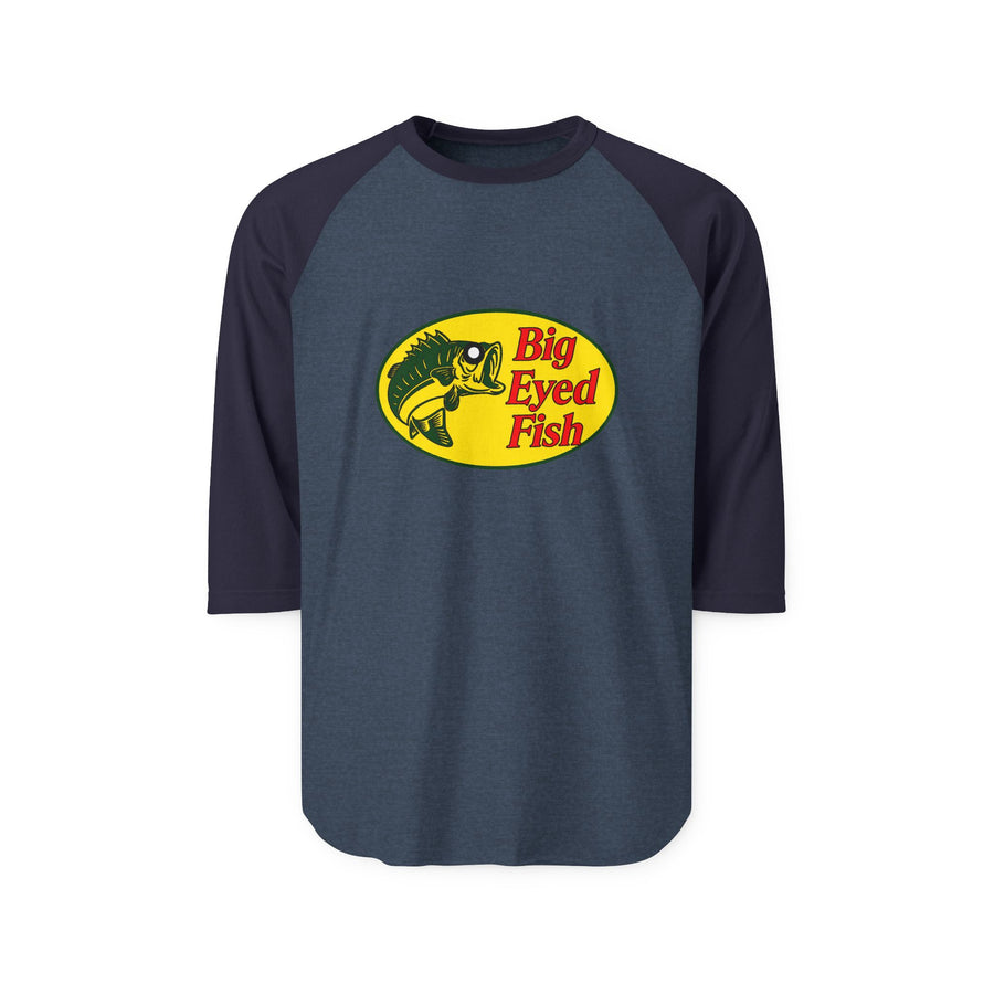 Big Bass Fish 3/4 Sleeve Raglan T Shirt