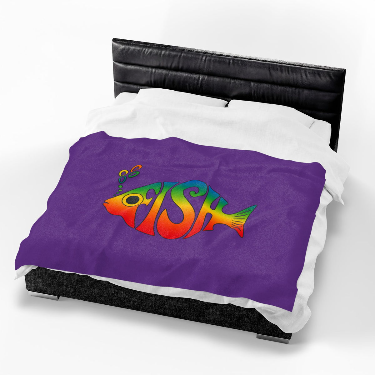 Big Eyed Phish Velveteen Plush Blanket
