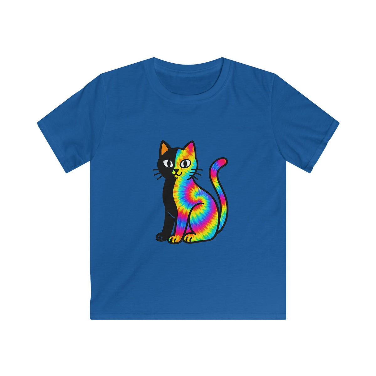 The Black Cat Changing Colors Kids T Shirt