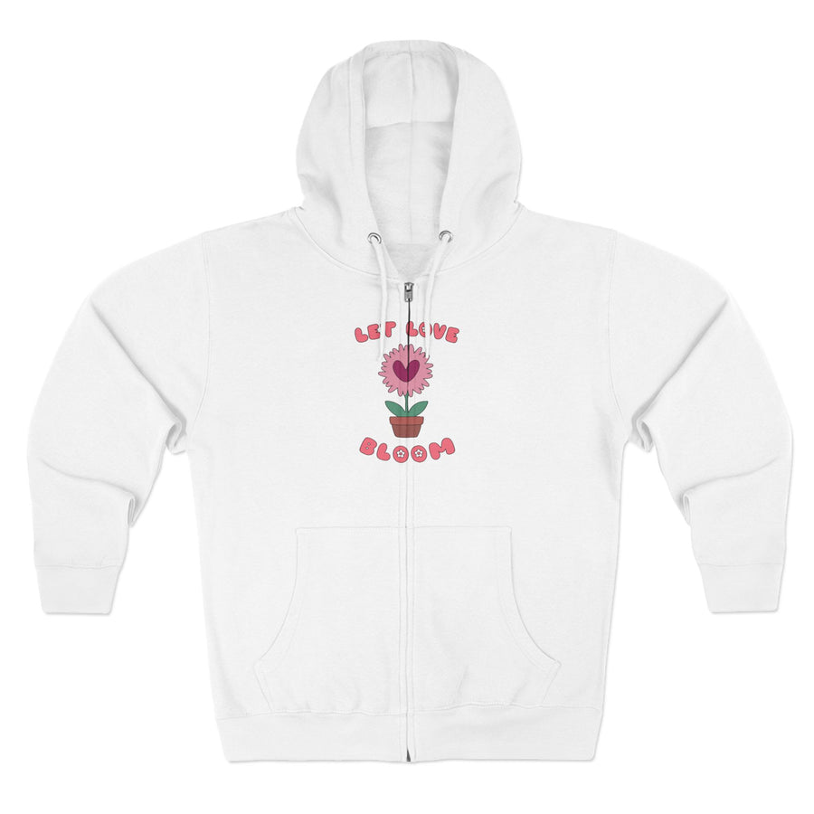 Let Love Bloom Zip Up Hoodie