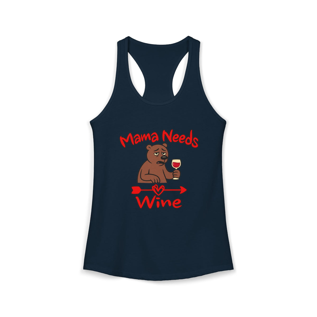 Mama Needs Wine Women's Racerback Tank