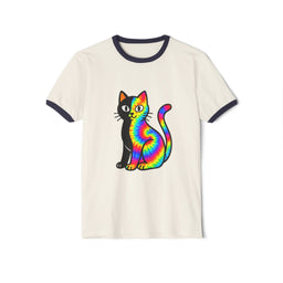 The Black Cat Changing Colors Cotton Ringer T-Shirt
