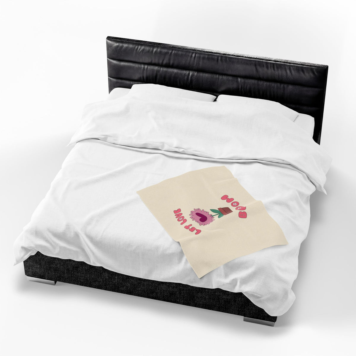 Let Love Bloom Velveteen Plush Blanket