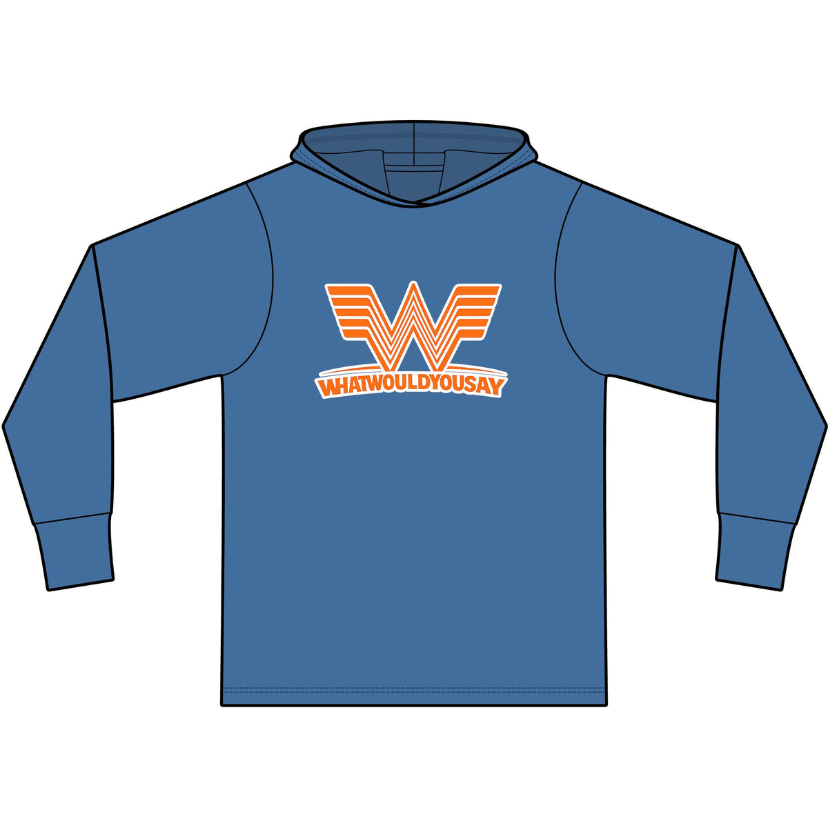 What Would You Say A Burger Long Sleeve Hooded T-Shirt