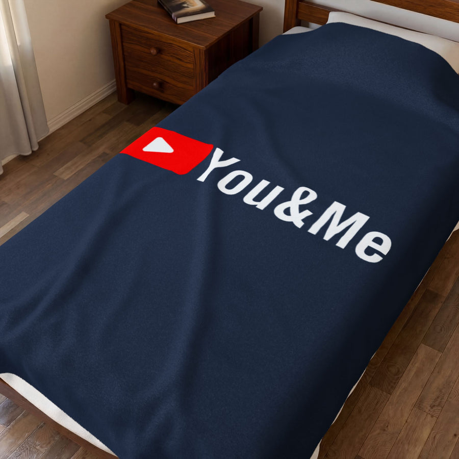 You & Me Tube Velveteen Plush Blanket