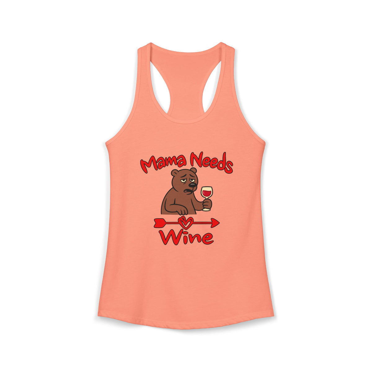 Mama Needs Wine Women's Racerback Tank