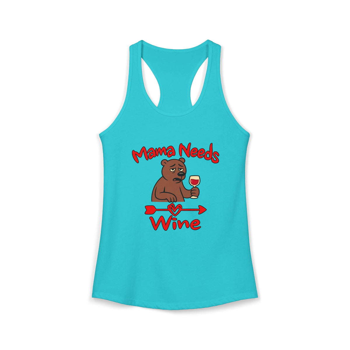 Mama Needs Wine Women's Racerback Tank