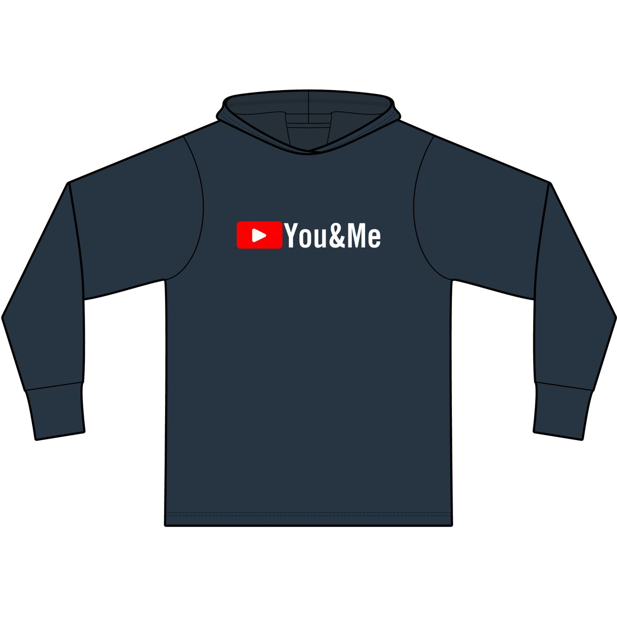 You & Me Tube Long Sleeve Hooded T-Shirt
