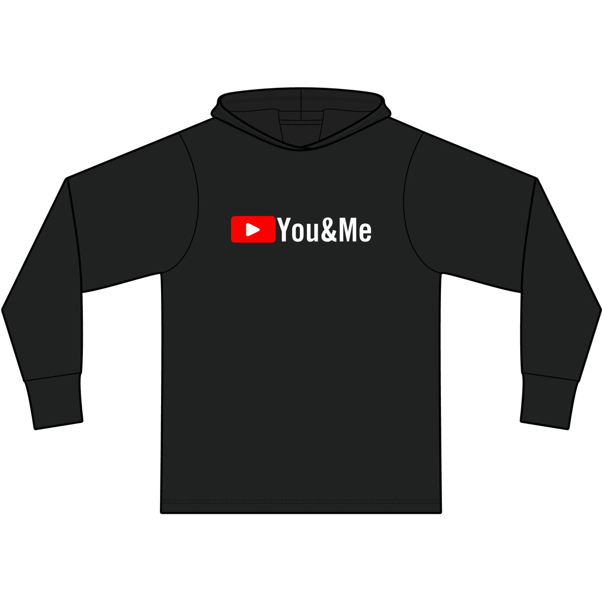 You & Me Tube Long Sleeve Hooded T-Shirt