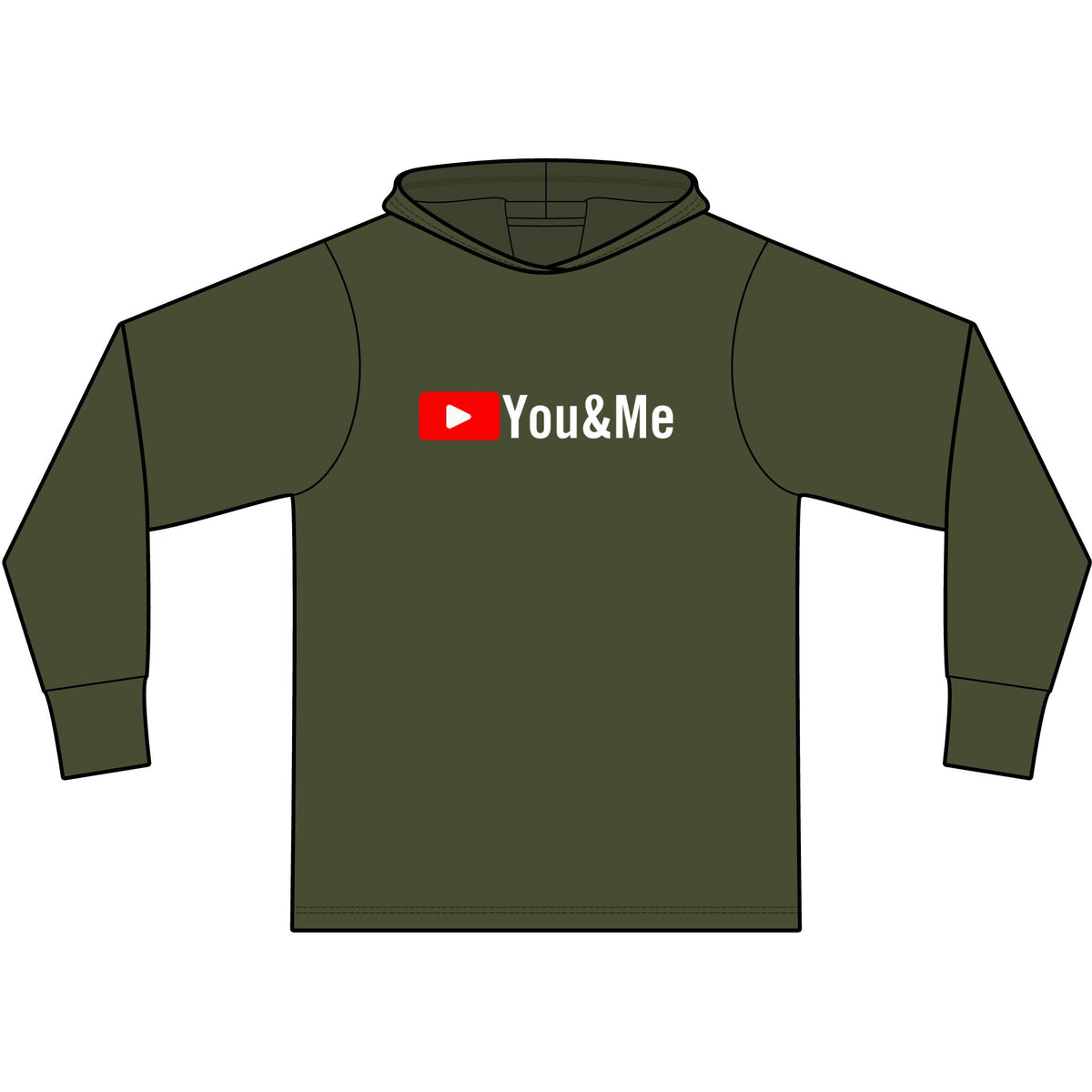 You & Me Tube Long Sleeve Hooded T-Shirt