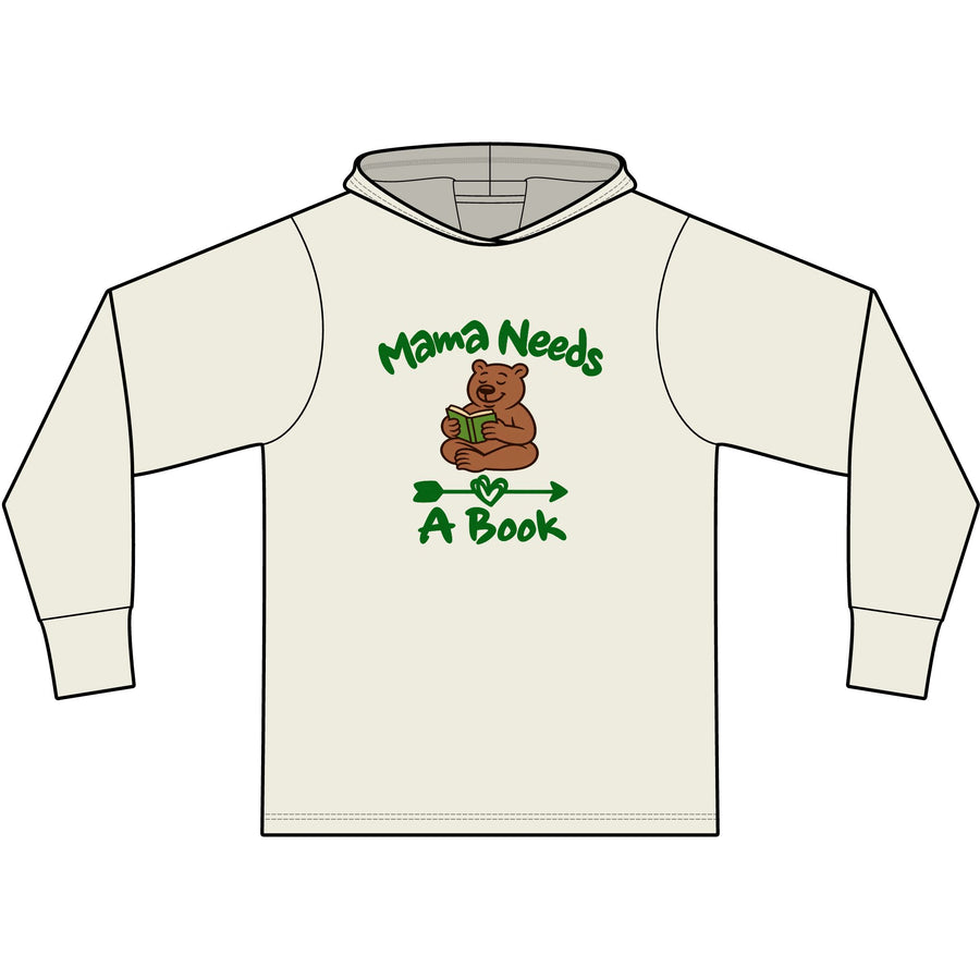 Mama Needs A Book Long Sleeve Hooded T-Shirt