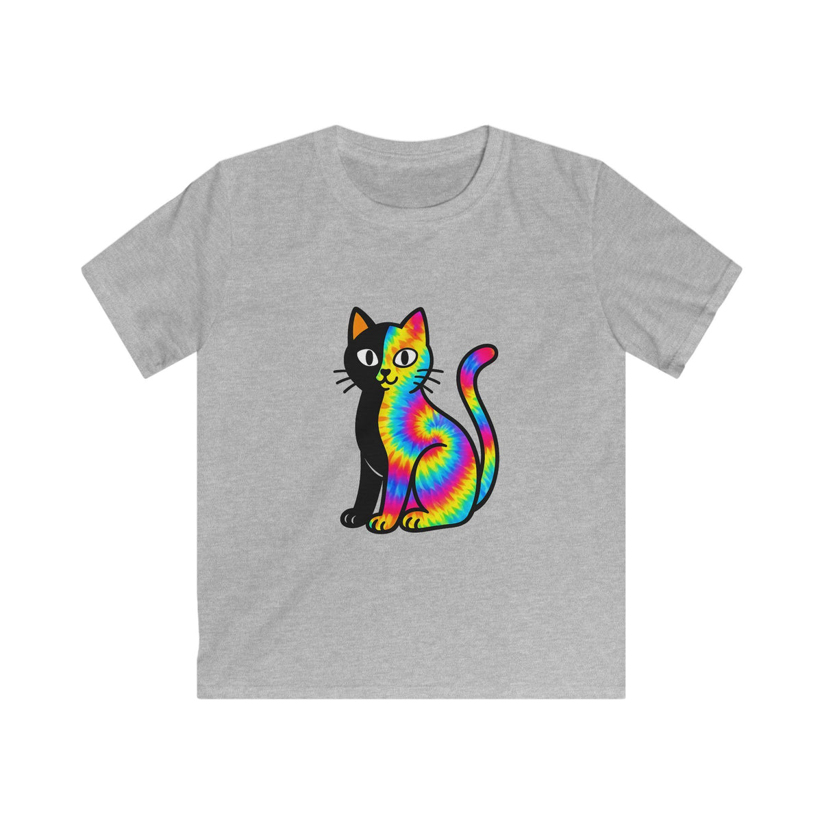 The Black Cat Changing Colors Kids T Shirt