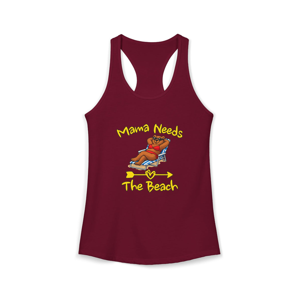 Mama Needs The Beach Women's Racerback Tank