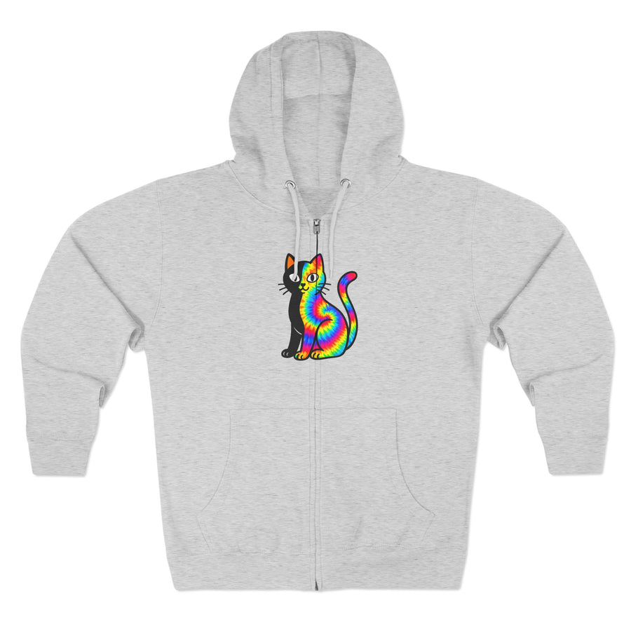 The Black Cat Changing Colors Zip Up Hoodie