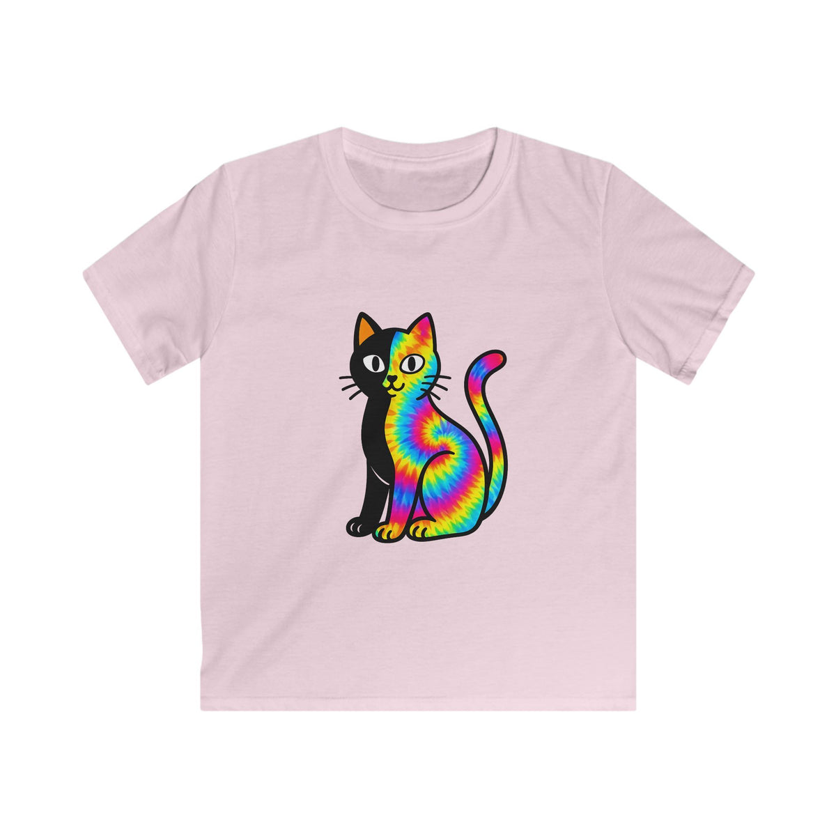 The Black Cat Changing Colors Kids T Shirt