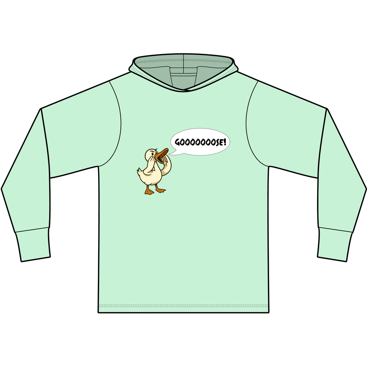 Gooooose! Long Sleeve Hooded T-Shirt
