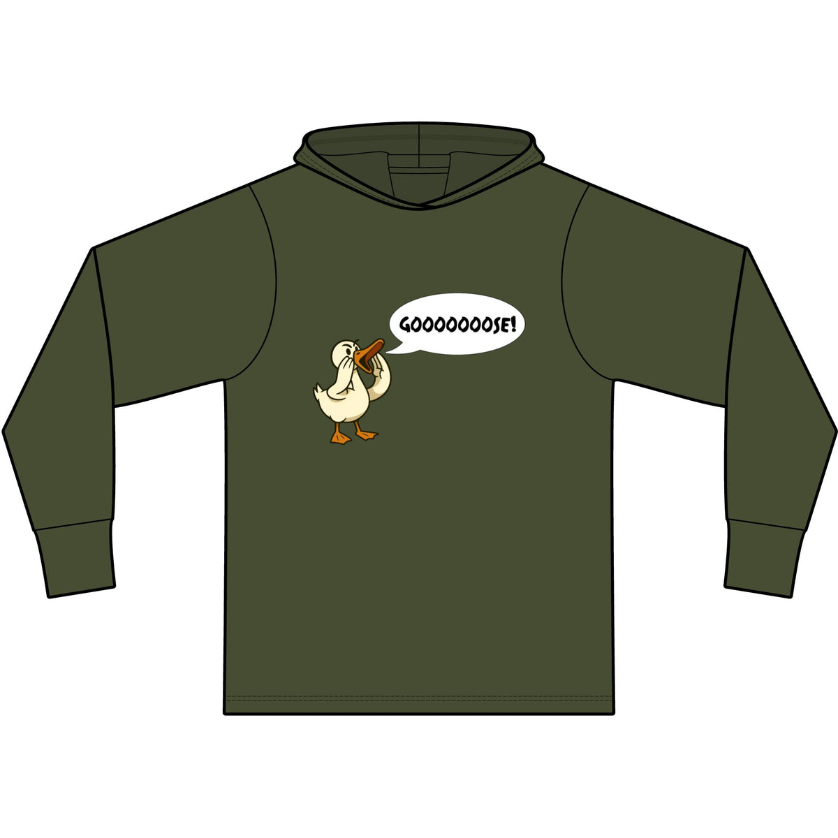 Gooooose! Long Sleeve Hooded T-Shirt