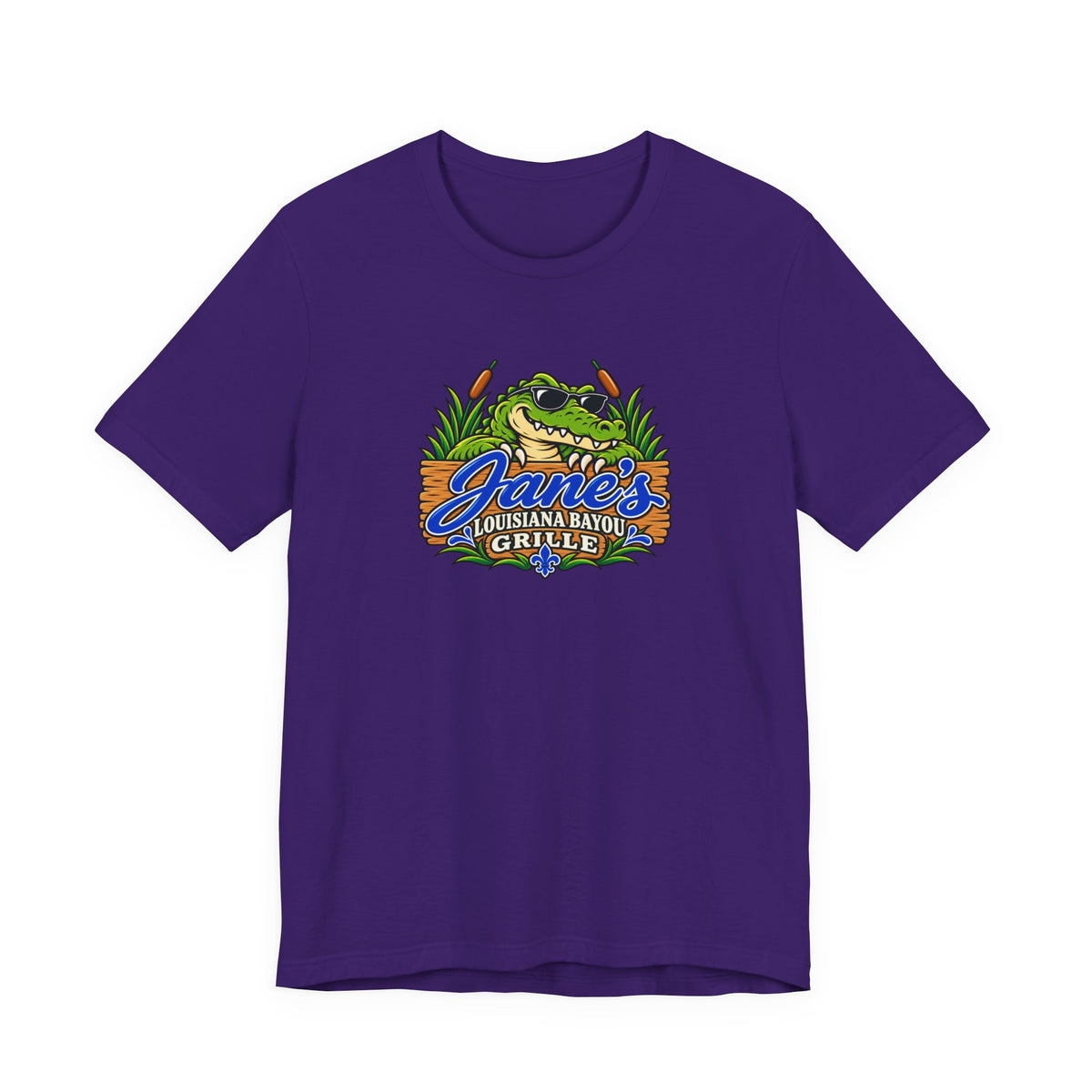 Jane's Louisiana Bayou Grille Unisex Short Sleeve T Shirt