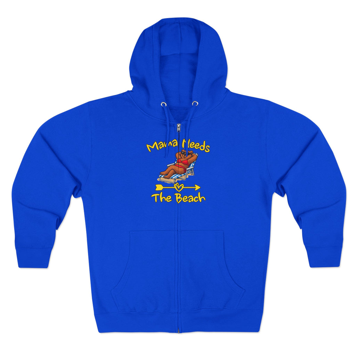 Mama Needs The Beach Zip Hoodie