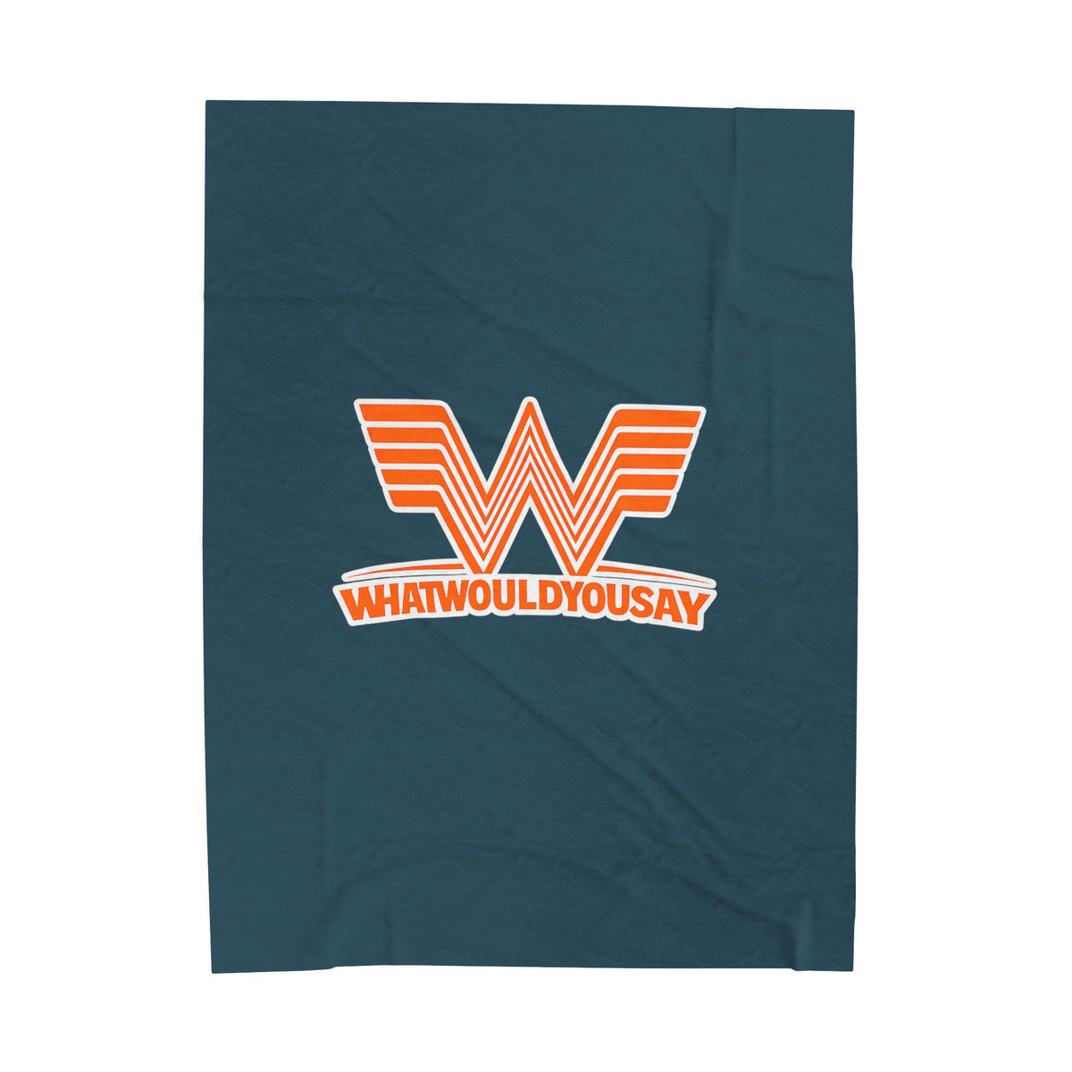 What Would You Say A Burger Velveteen Plush Blanket