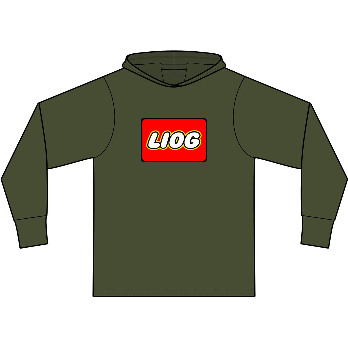 LIOG-O Long Sleeve Hooded T-Shirt