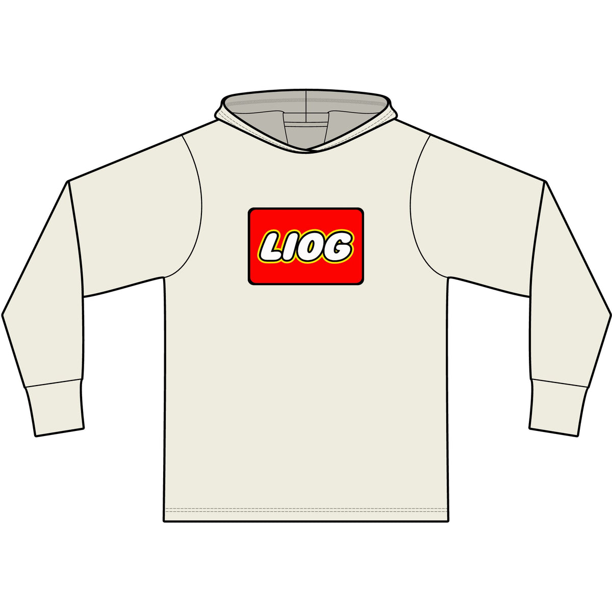 LIOG-O Long Sleeve Hooded T-Shirt