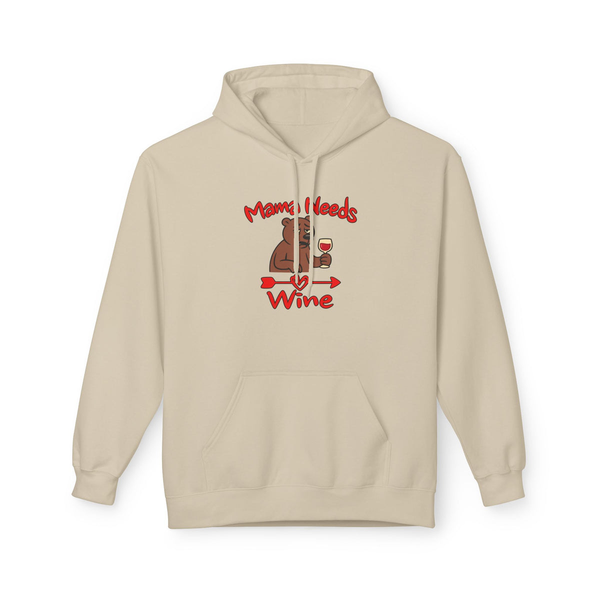 Mama Needs Wine Pullover Hoodie