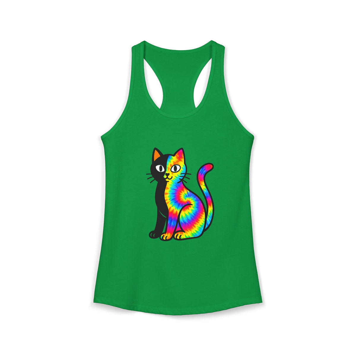 The Black Cat Changing Colors Women's Racerback Tank