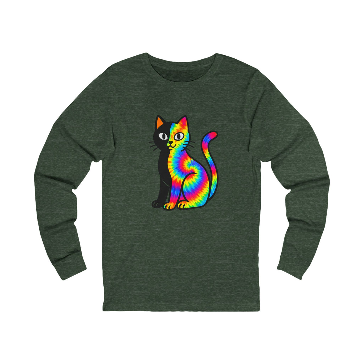 The Black Cat Changing Colors Long Sleeve T Shirt