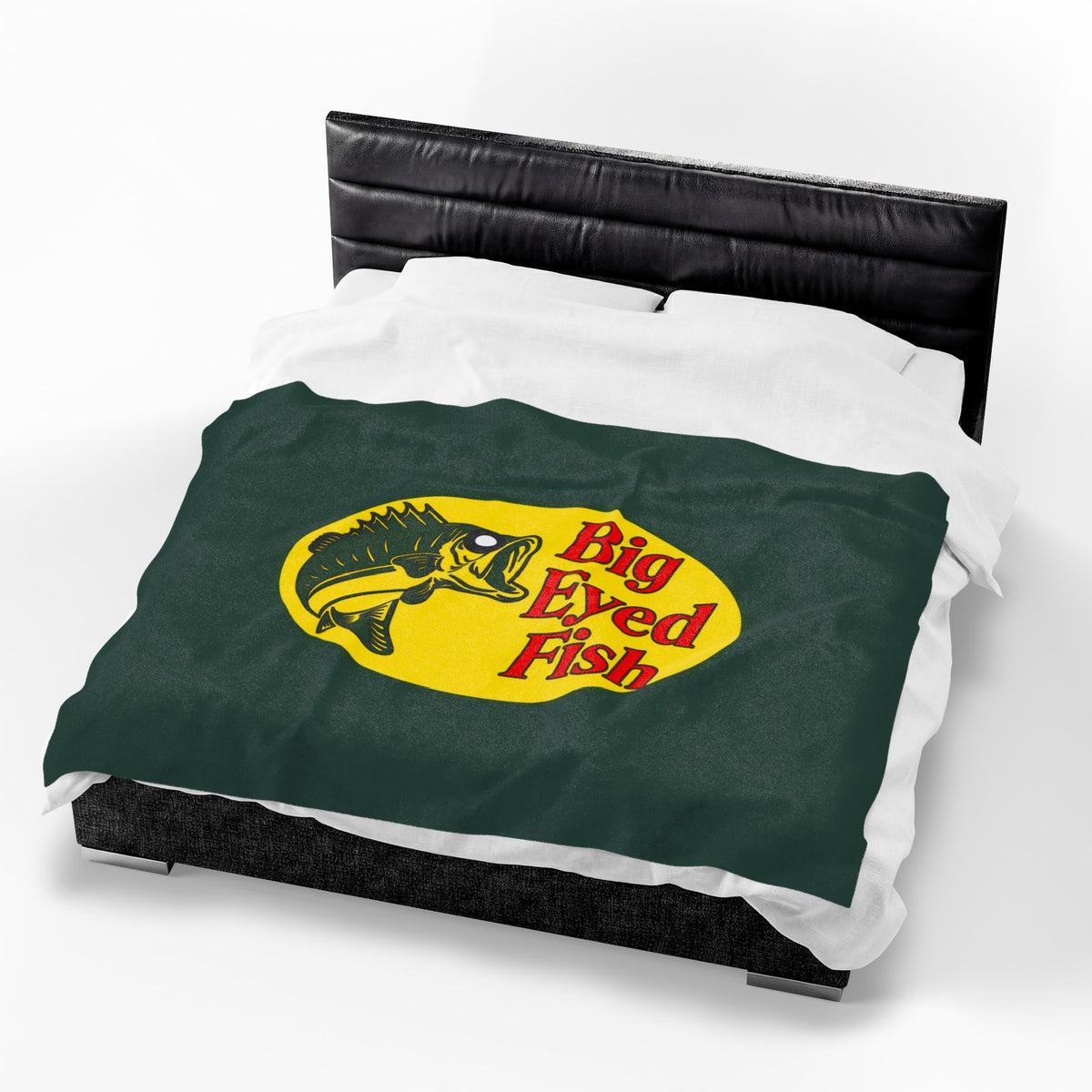 Big Bass Fish Velveteen Plush Blanket