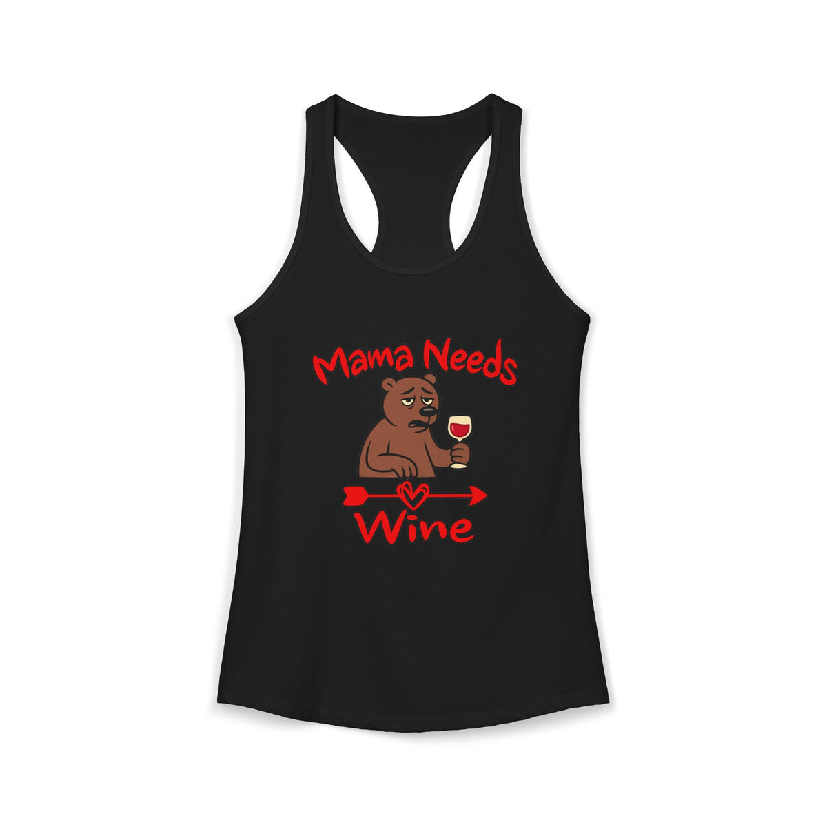 Mama Needs Wine Women's Racerback Tank