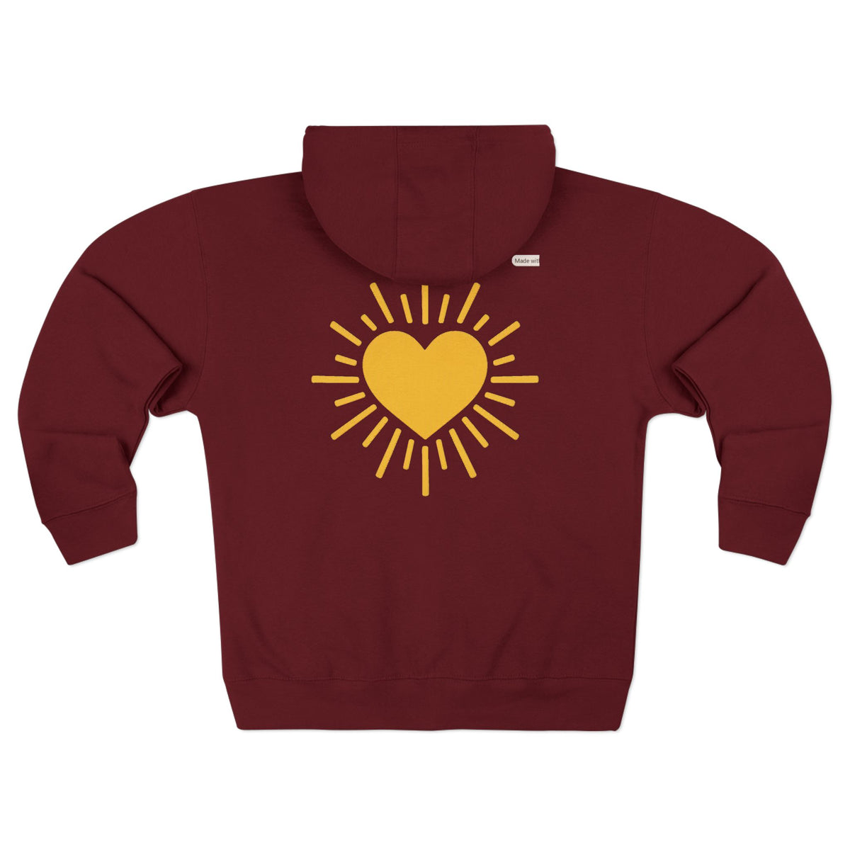 Let Your Love Shine Unisex Zip Hoodie (Design On Back)