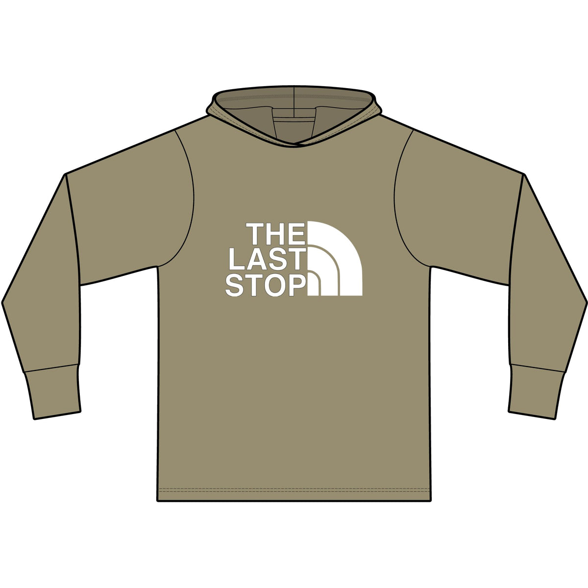 The Last Stop Long Sleeve Hooded T-Shirt